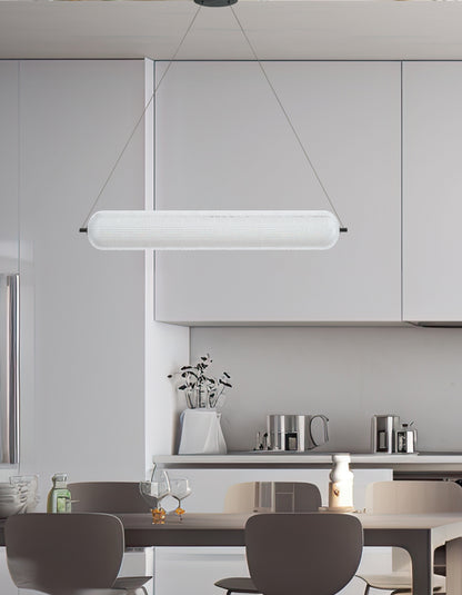 Dainolite 36W Horizontal Pendant Matte Black with Clear Acrylic Diffuser