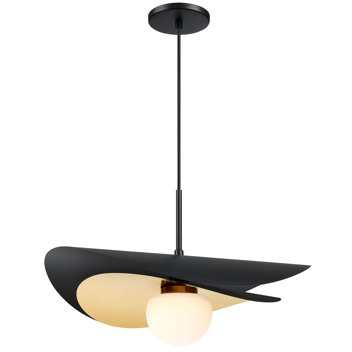 Dainolite 12W LED Paven Pendant Matte Black