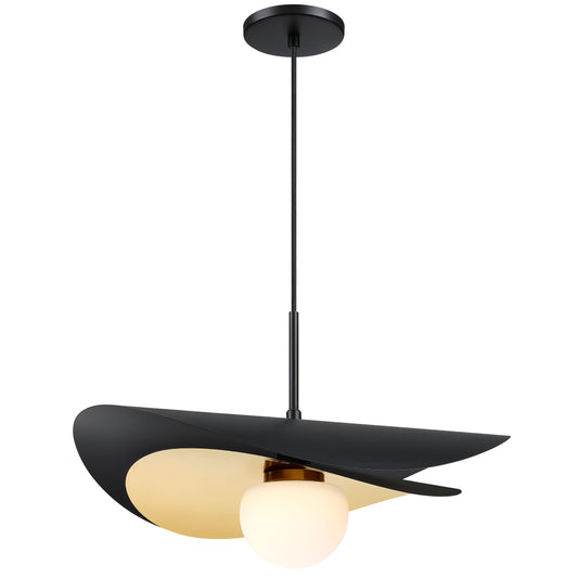 Dainolite 12W LED Paven Pendant Matte Black