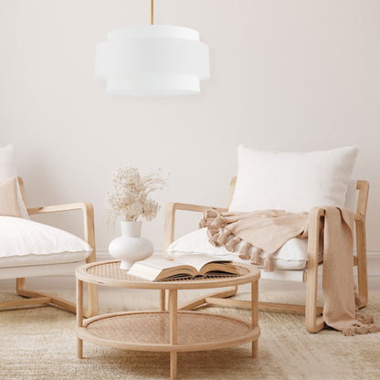 Dainolite 4 Light Incandescent Chandelier, Aged Brass with White Shade