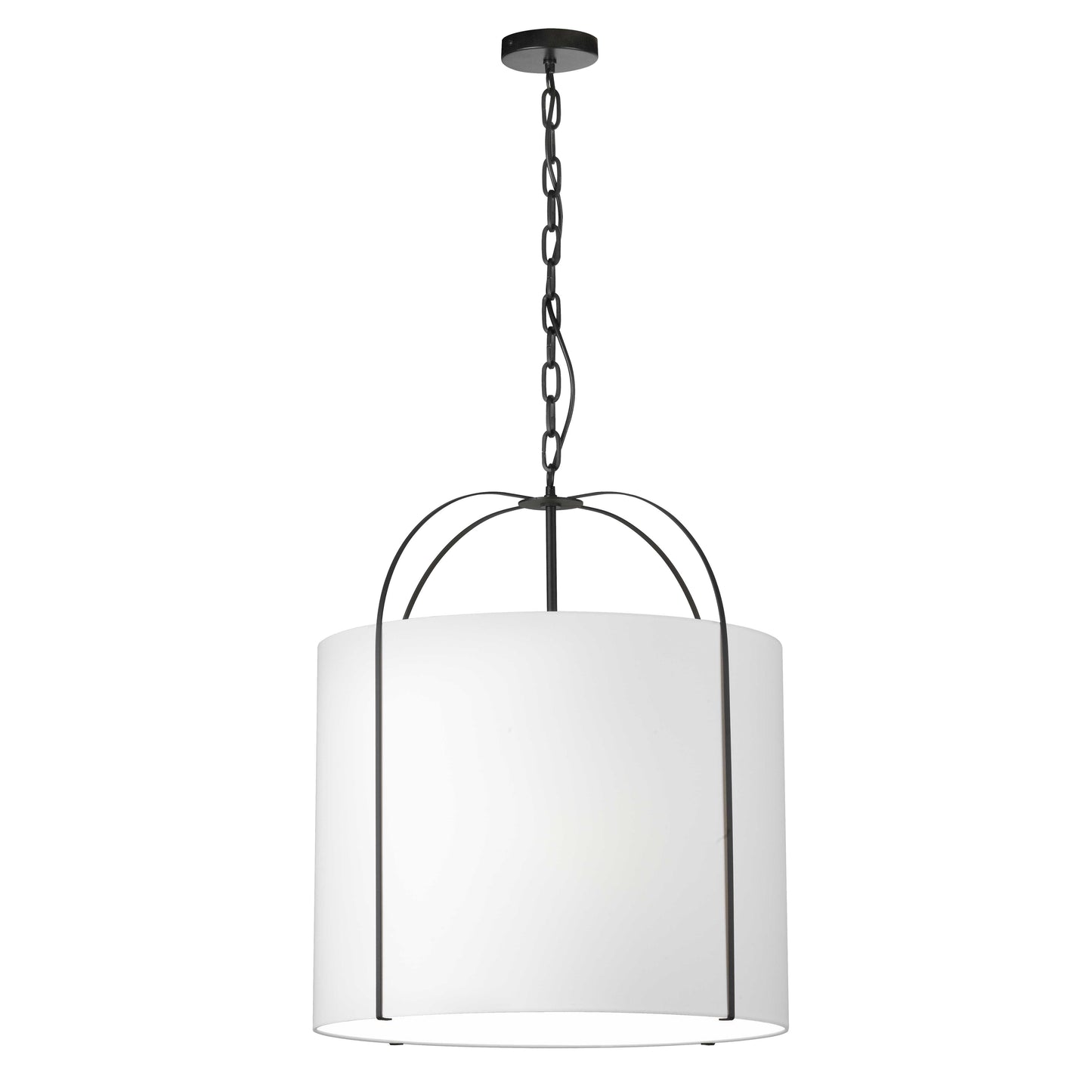 Dainolite 3 Light Incandescent Pendant Black with Black Shade