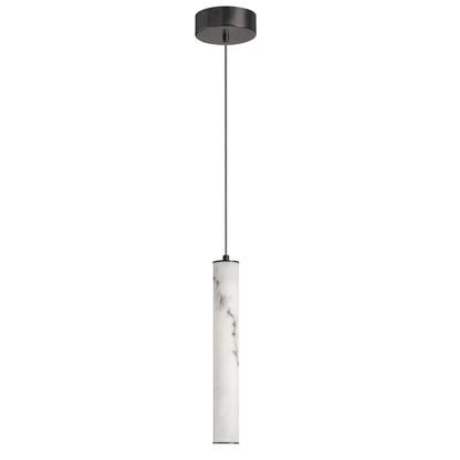 Dainolite 10W Pendant in Matte Black w/ Alabaster Diffuser