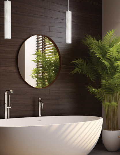 Dainolite 10W Pendant in Polished Chrome w/ Alabaster Diffuser