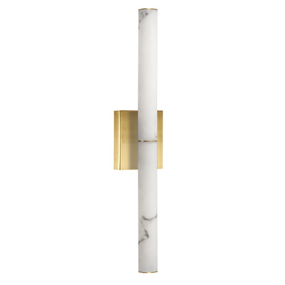 Dainolite 20W Aged Brass Wall Sconce w/ Alabaster Diffuser