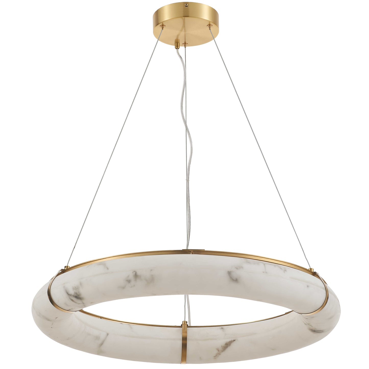 Dainolite 63W Aged Brass Pendant w/ Faux Alabaster