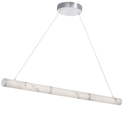 Dainolite 30W Polished Chrome Horizontal Pendant w/ Alabaster Diffuser