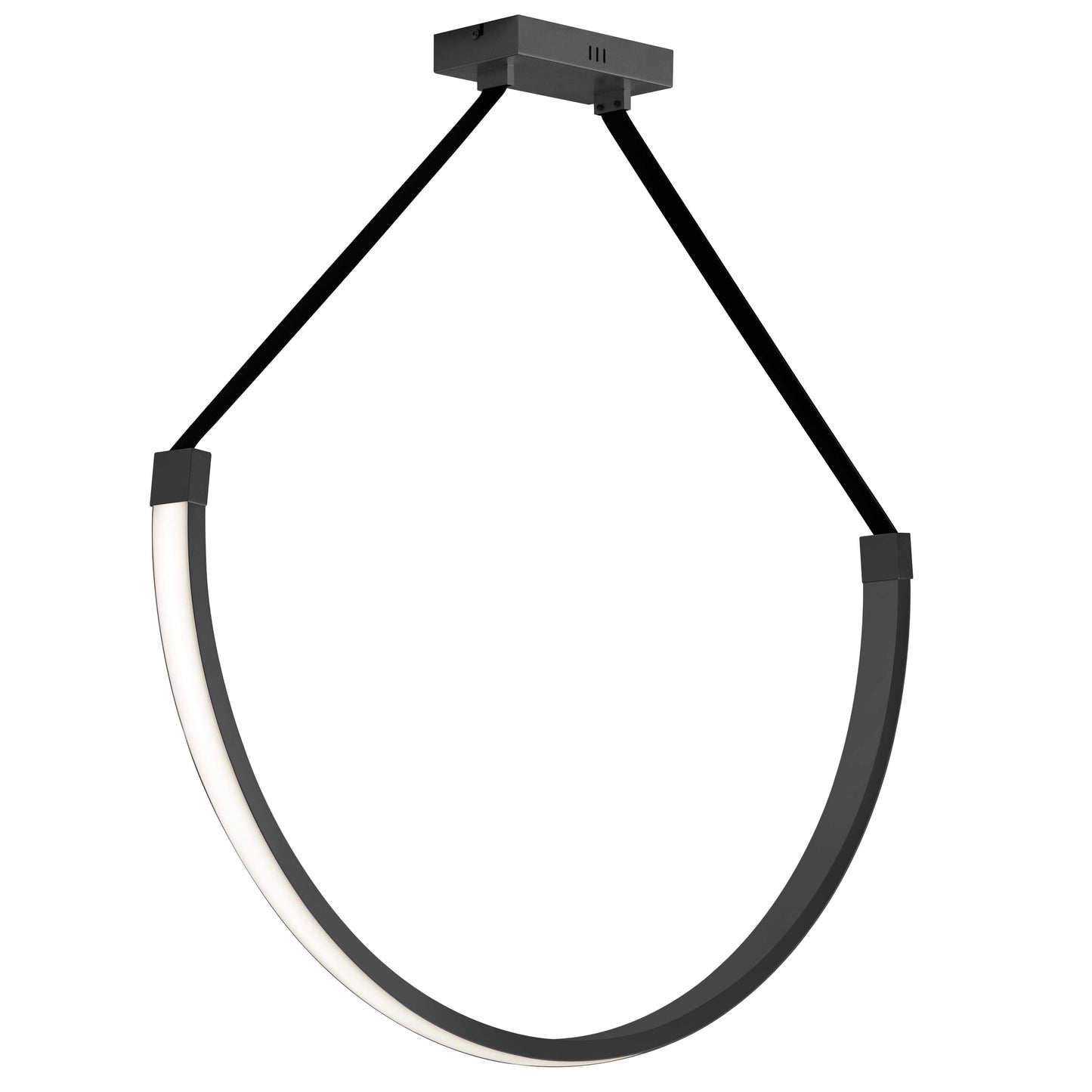 Dainolite 50W Pendant Matte Black with White Silicone Diffuser