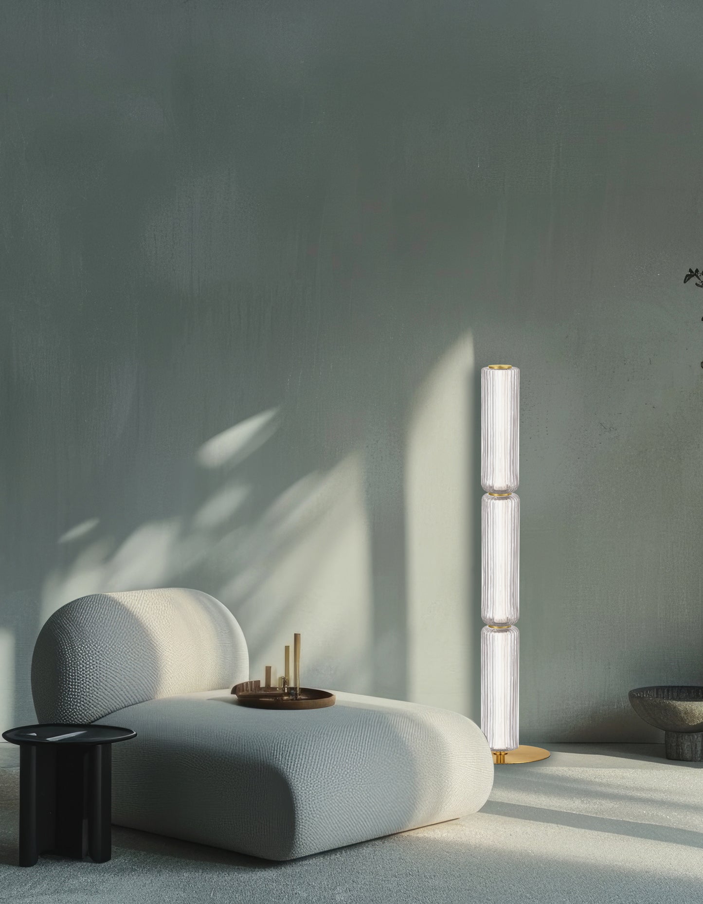Dainolite 30W Floor Lamp in Aged Brass