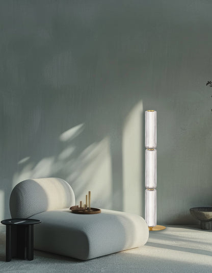 Dainolite 30W Floor Lamp in Aged Brass
