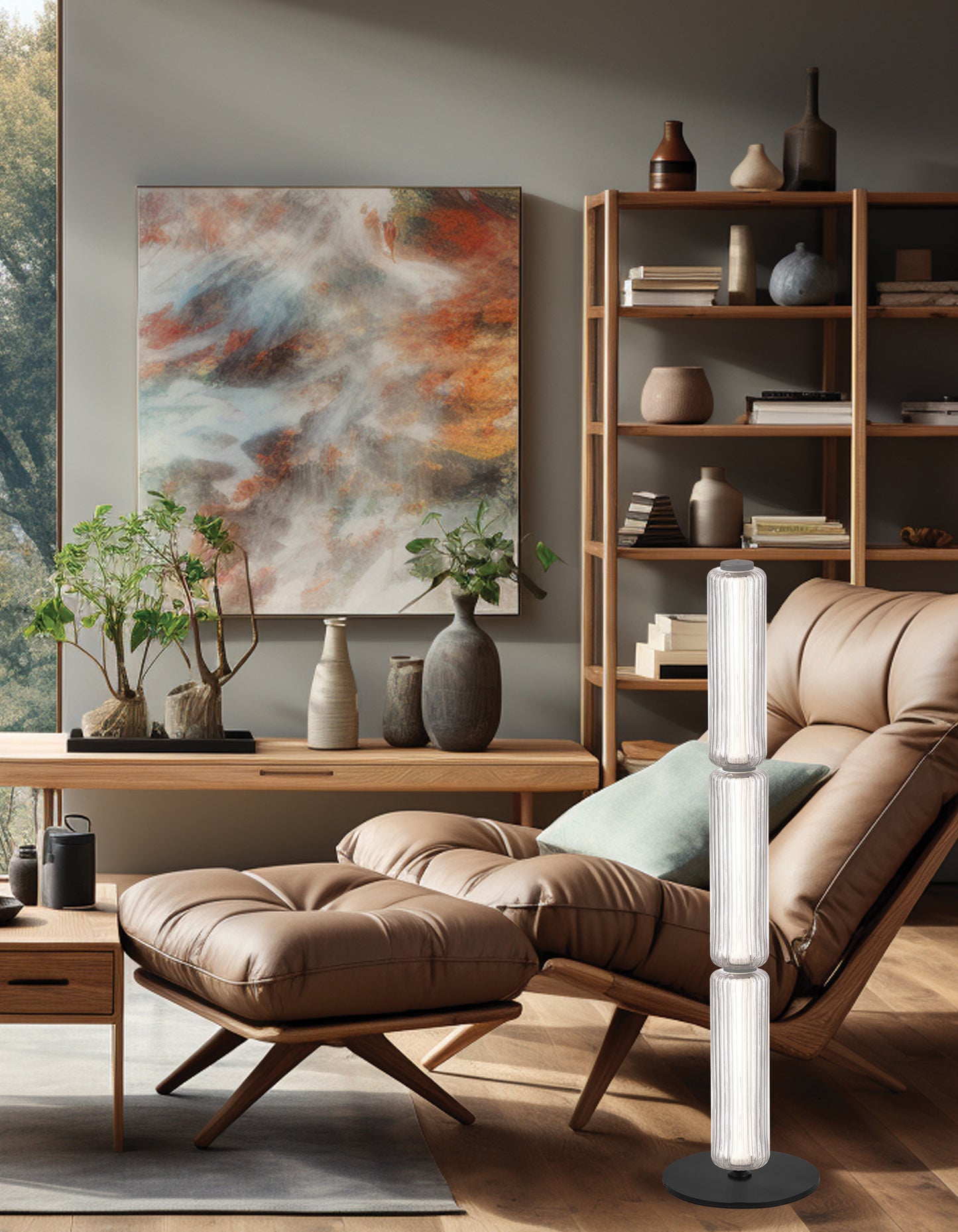 Dainolite 30W Floor Lamp in Matte Black