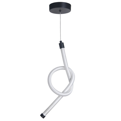 Dainolite 10W Pendant in Matte Black w/ White Silicone Diffuser