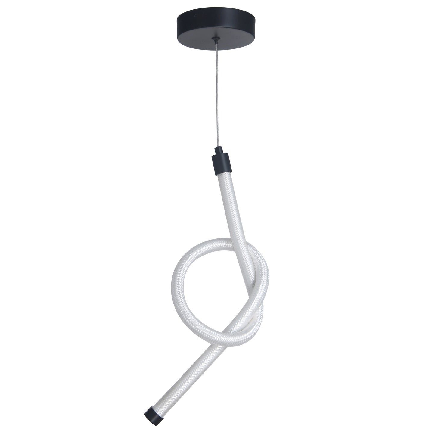 Dainolite 10W Pendant in Matte Black w/ White Silicone Diffuser
