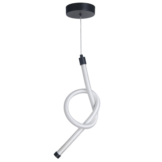 Dainolite 10W Pendant in Matte Black w/ White Silicone Diffuser