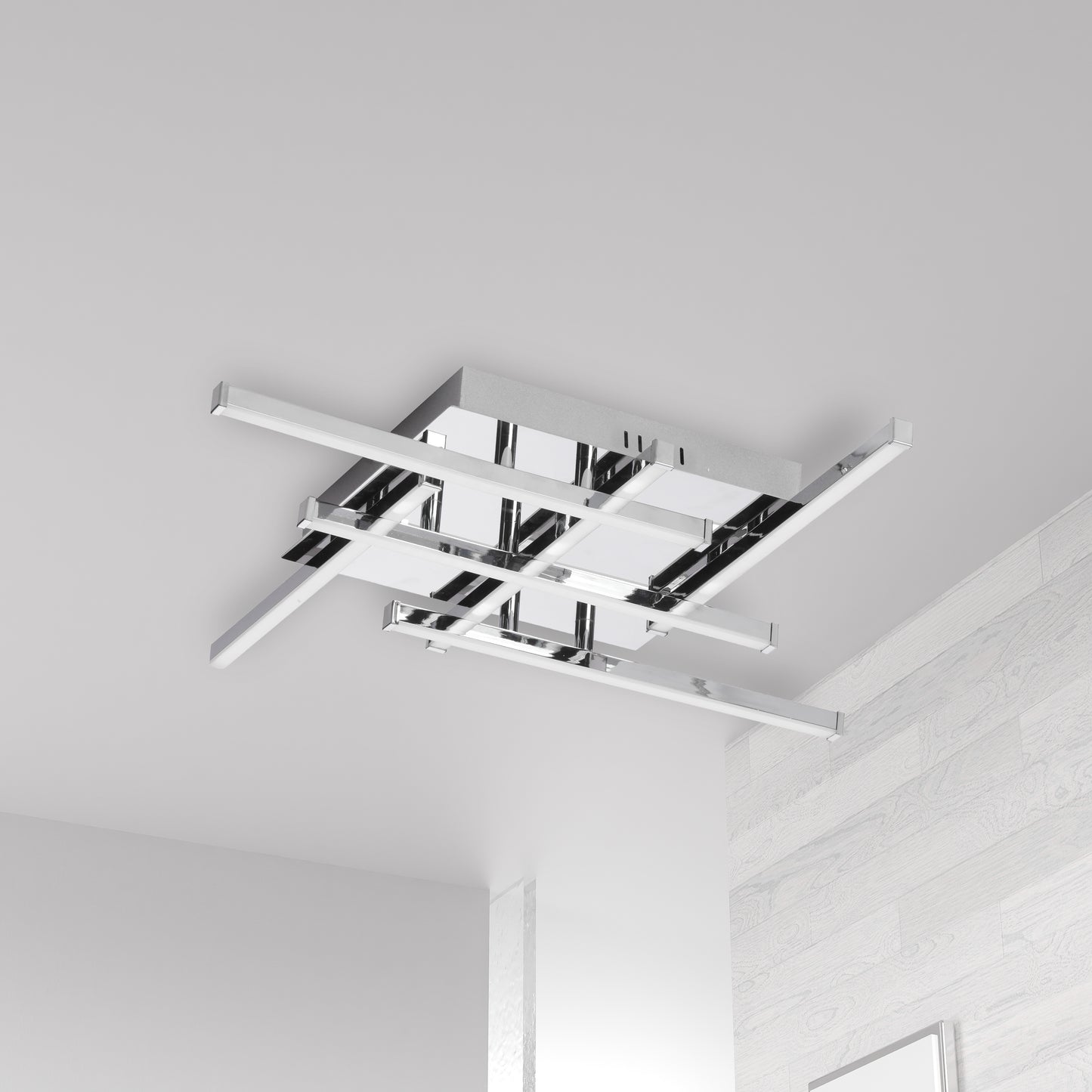 Dainolite 6 Light LED Flush Mount, Polished Chrome Finish