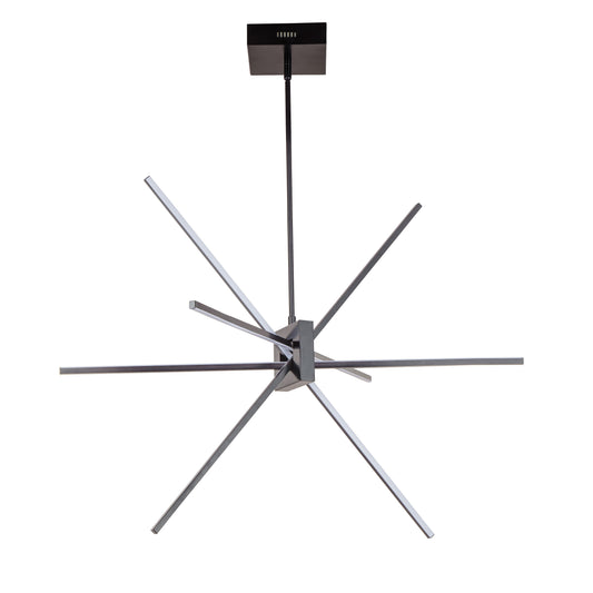 Dainolite 46W LED Pendant Matte Black with White Acrylic Diffuser