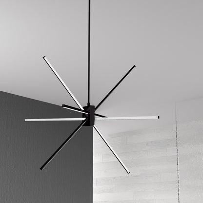 Dainolite 46W LED Pendant Matte Black with White Acrylic Diffuser