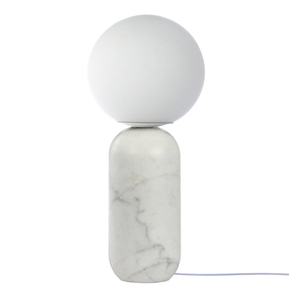 Dainolite 1 Light Alabaster Table Lamp w/ Opal Glass