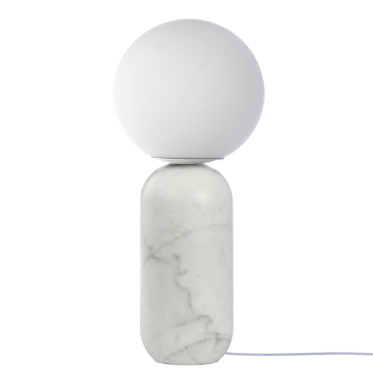 Dainolite 1 Light Alabaster Table Lamp w/ Opal Glass