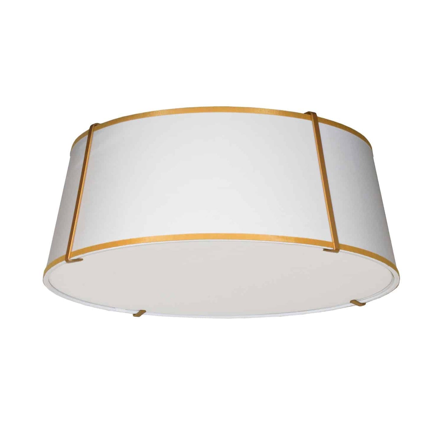 Dainolite 4 Light Incandescent Flush Mount Gold with White
