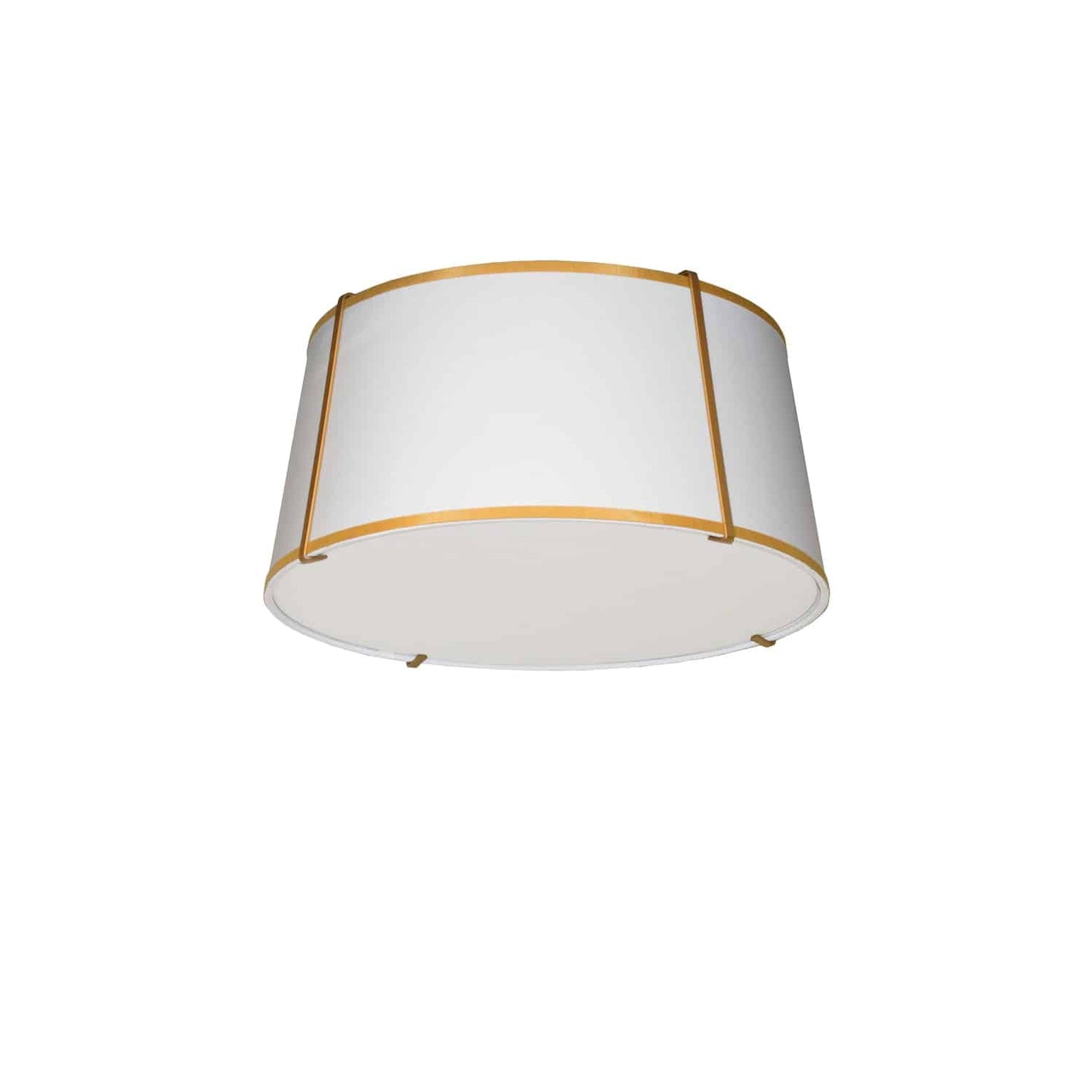 Dainolite TRA-3FH-GLD-WH 3 Light Trapezoid Flush Mount Gold frame and White Shade w/ 790 Diffuser