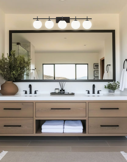 Dainolite 5 Light Halogen Vanity, Matte Black