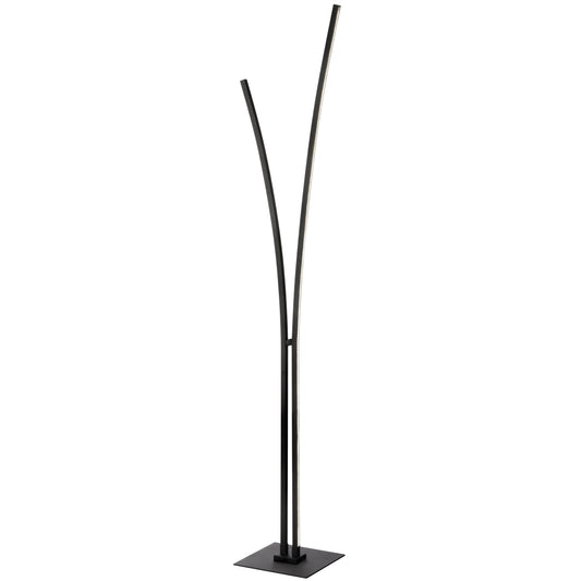 Dainolite VIN-6536LEDF-MB 34W Floor Lamp, Matte Black w/ White Acrylic Diffuser