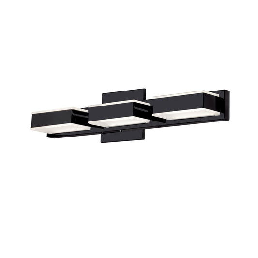 Dainolite 3 Light LED Wall Vanity, Matte Black Finish