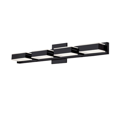 Dainolite 4 Light LED Wall Vanity, Matte Black Finish