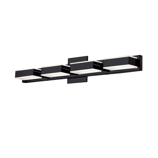 Dainolite 4 Light LED Wall Vanity, Matte Black Finish