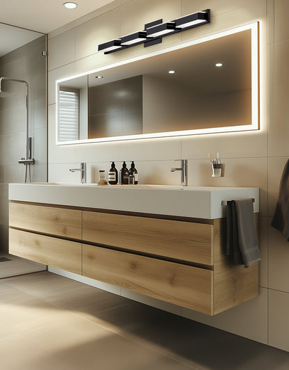 Dainolite 4 Light LED Wall Vanity, Matte Black Finish