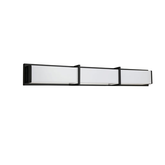 Dainolite VLD-414-MB 50W Matte Black Vanity Light w/ White Acrylic Diffuser