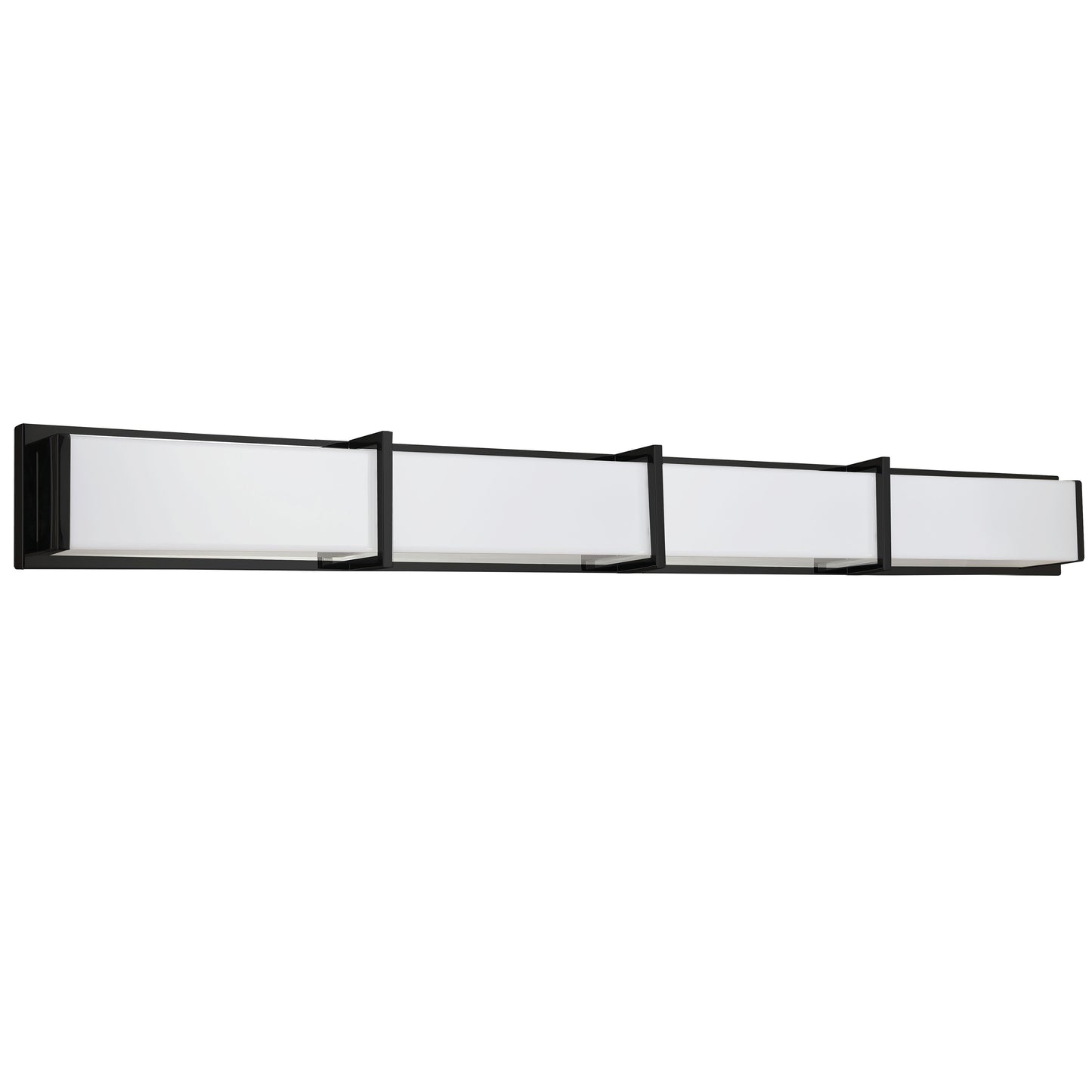 Dainolite VLD-415-MB 72W Matte Black Vanity Light w/ White Acrylic Diffuser