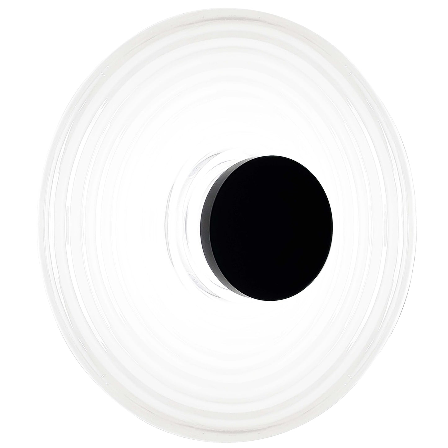 Dainolite 12W Wall Sconce Matte Black with White Rippled Glass