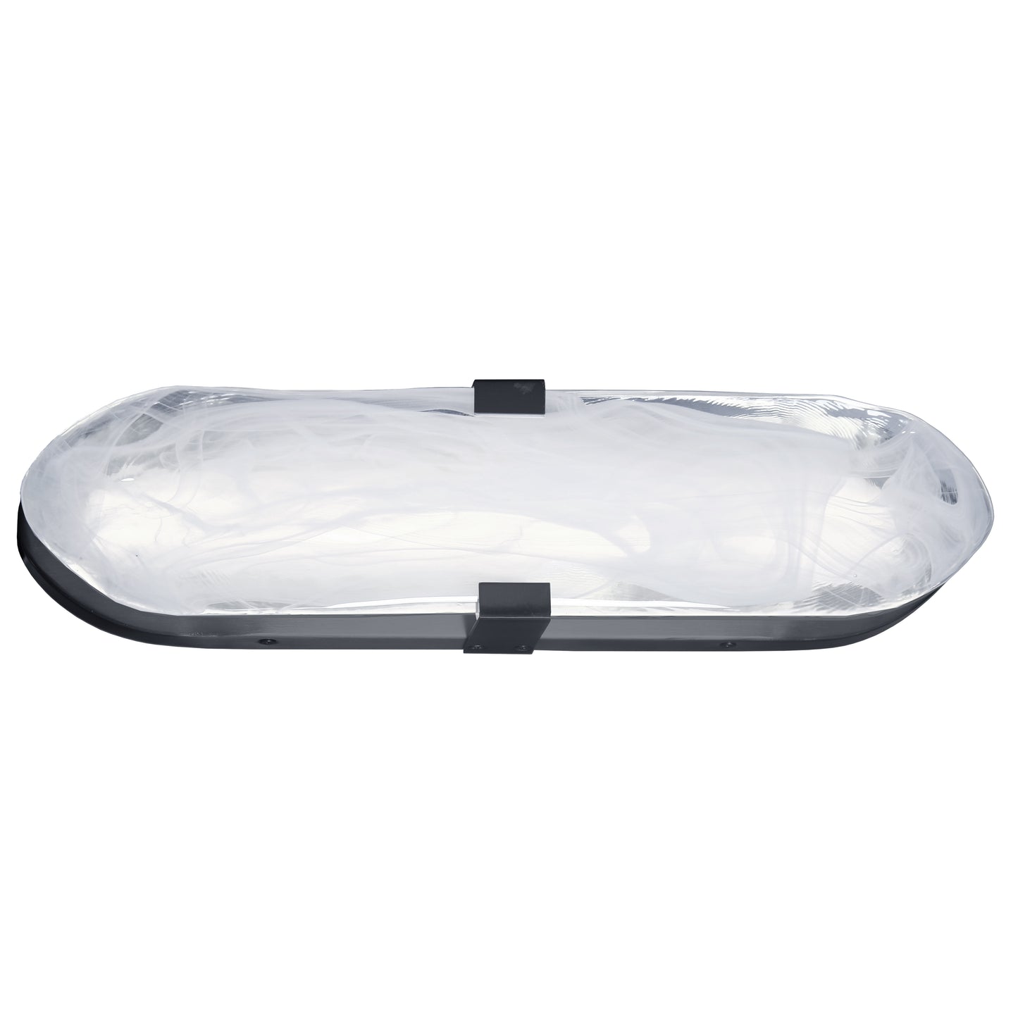 Dainolite 20W Wall Sconce Matte Black with Alabaster Glass