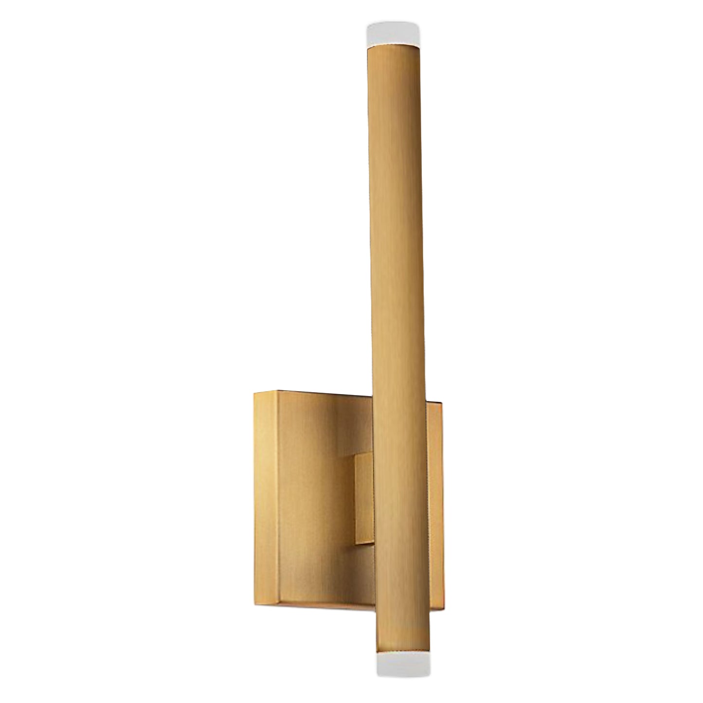 Dainolite WLS-1410LEDW-AGB 10W Wall Sconce, Aged Brass with White Acrylic Diffuser