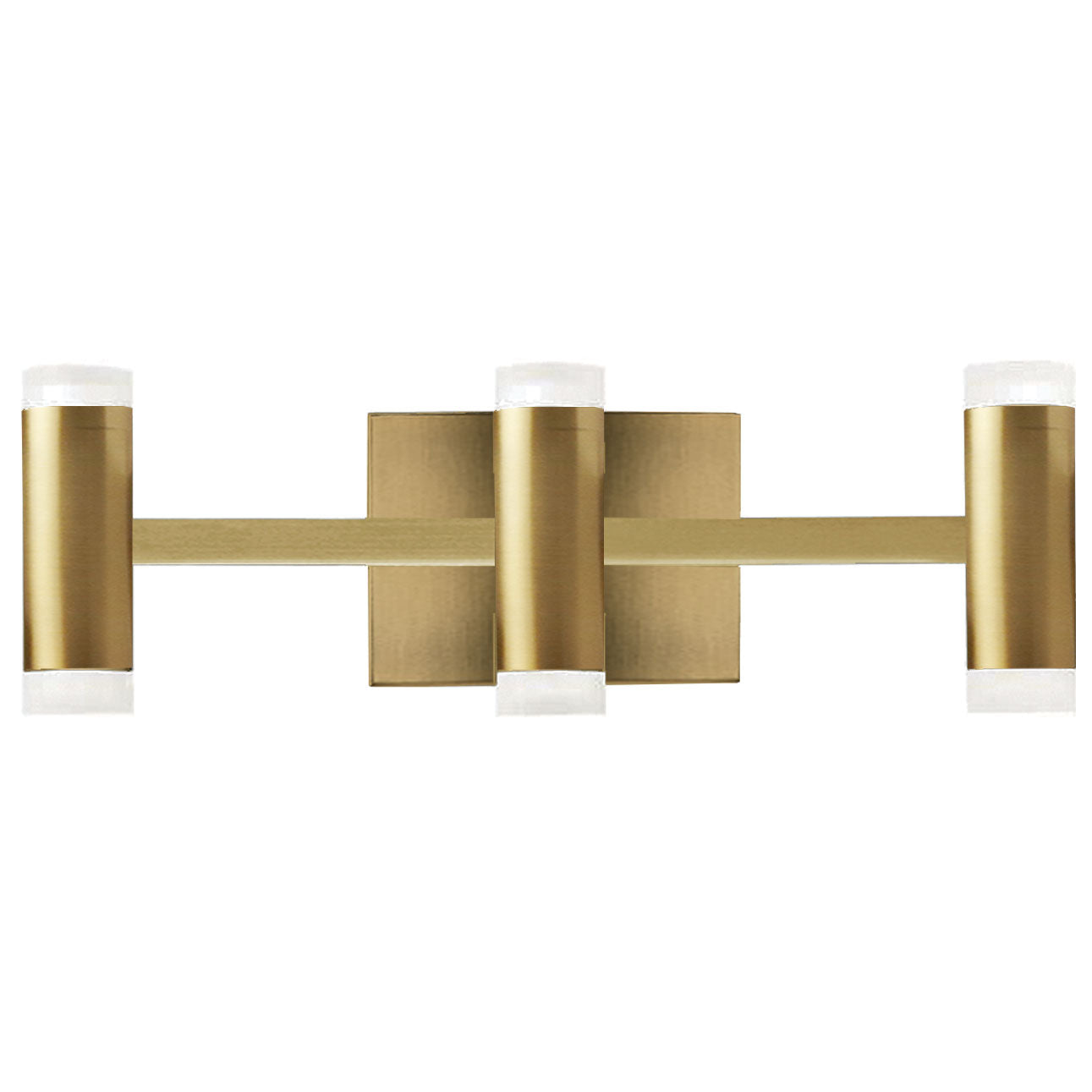 Dainolite 33W LED Vanity, Aged Brass with a Frosted Acrylic Diffuser