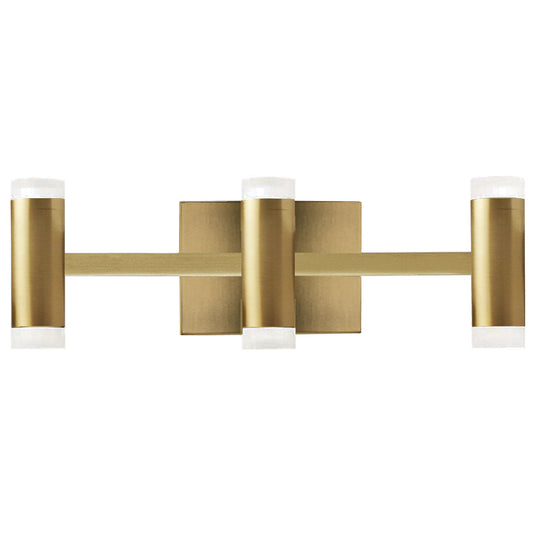 Dainolite 33W LED Vanity, Aged Brass with a Frosted Acrylic Diffuser