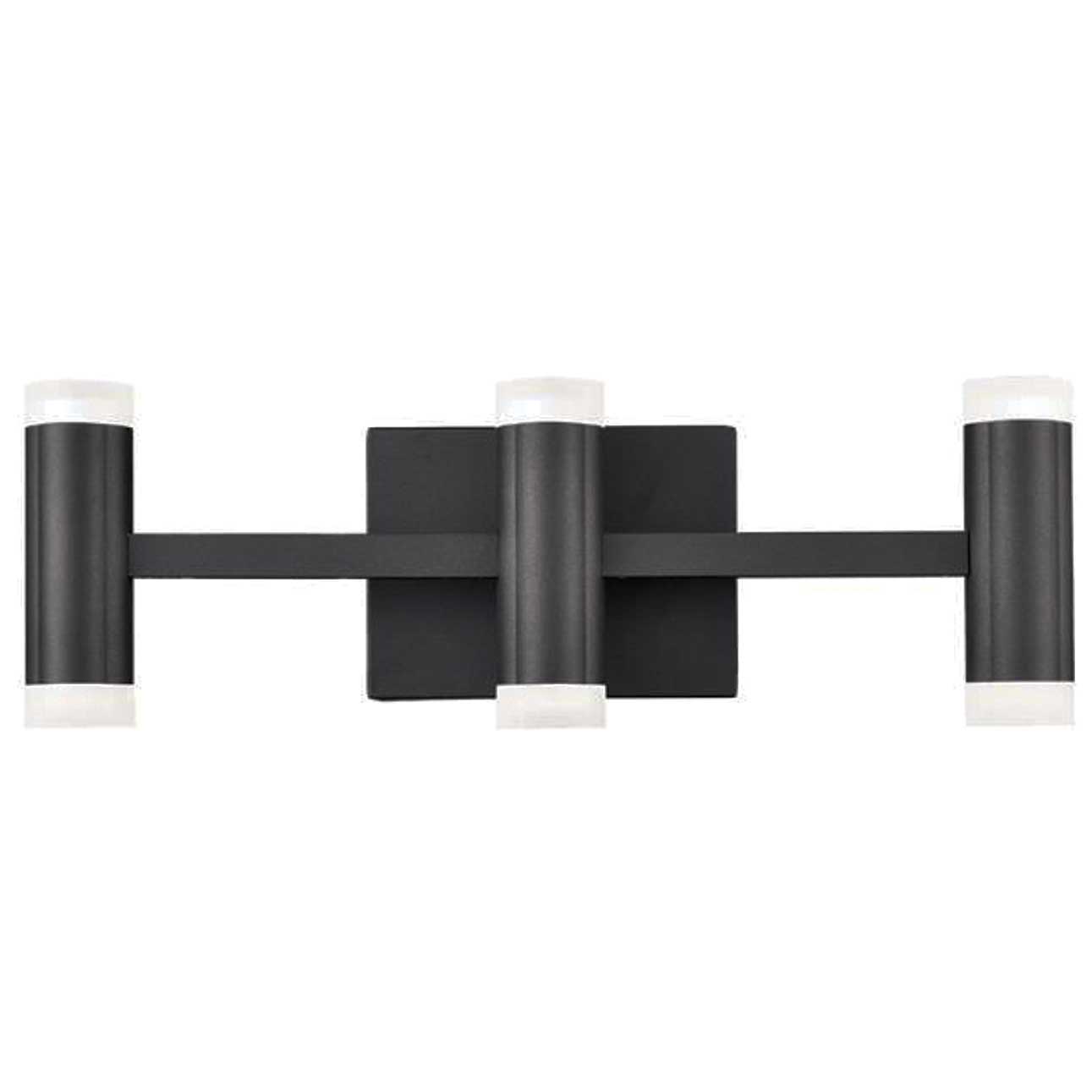 Dainolite 33W LED Vanity, Matte Black with a Frosted Acrylic Diffuser