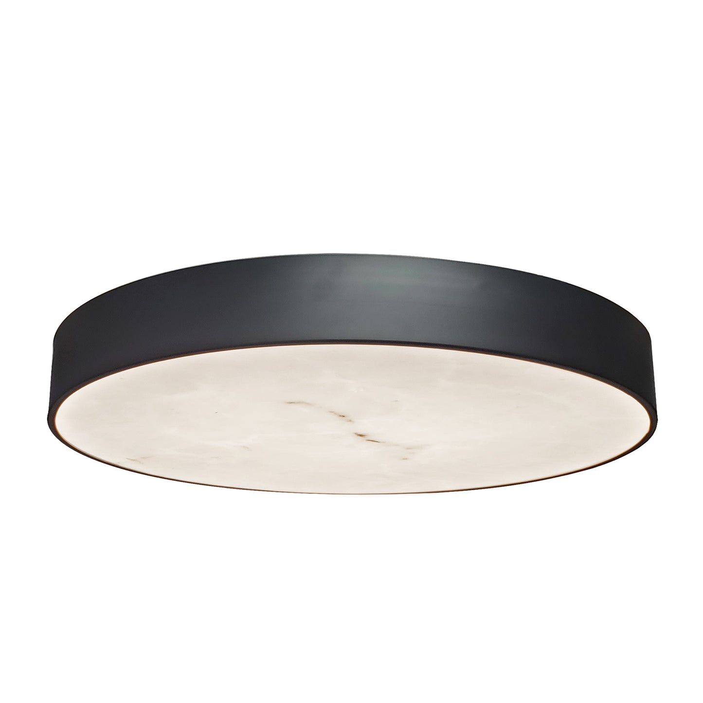 Dainolite 40W Flush Mount in Matte Black w/ Alabaster Diffuser