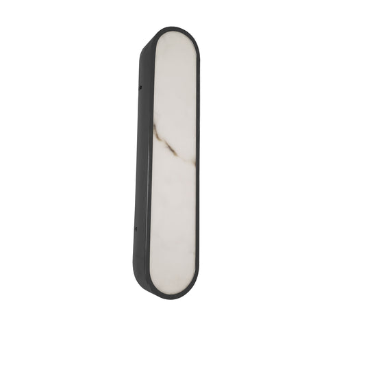 Dainolite 30W Wall Sconce in Matte Black w/ Alabaster Diffuser