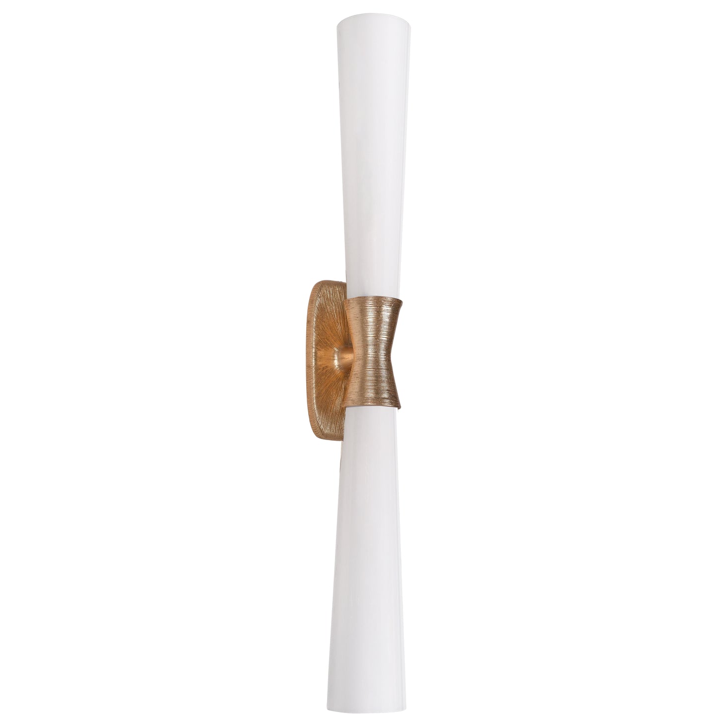 Dainolite 2 Light Wall Sconce in Gold w/ Opal Glass