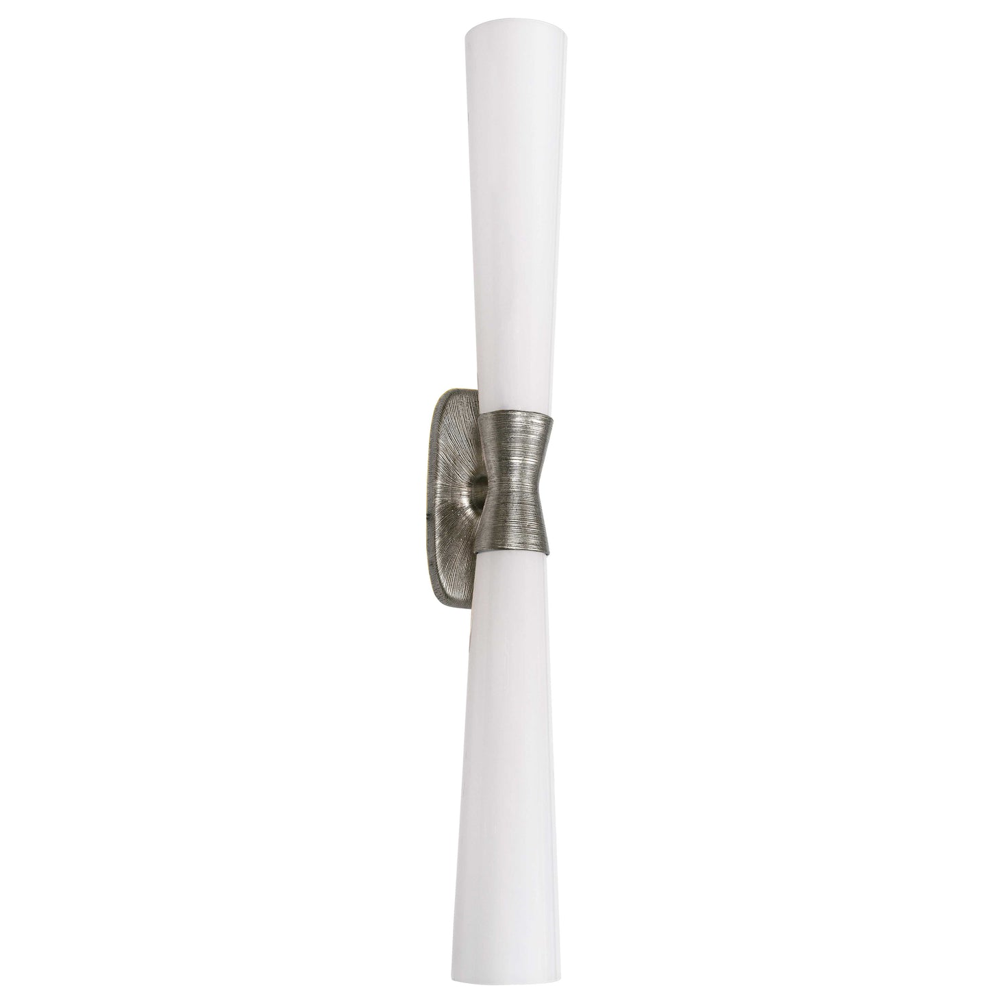 Dainolite 2 Light Wall Sconce in Silver w/ Opal Glass
