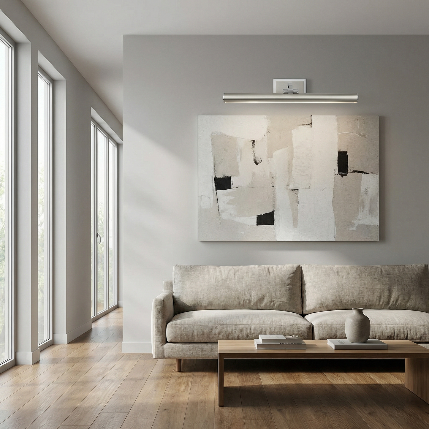 Dainolite 5 Colour Change Temp 30W Satin Chrome Picture Light