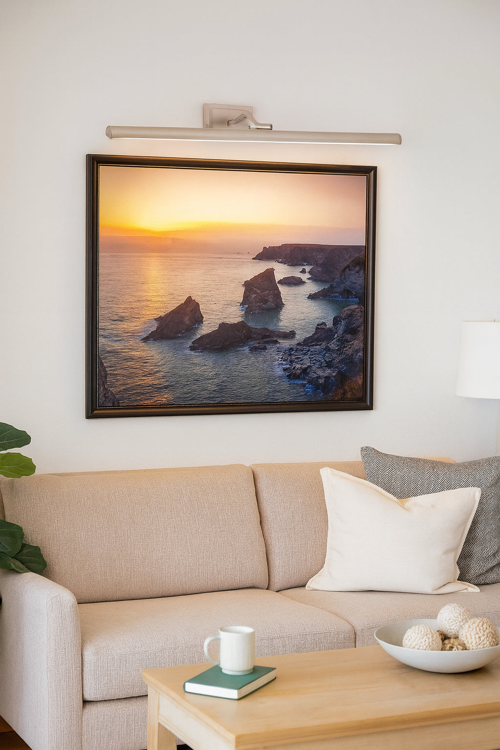 Dainolite 5 Colour Change Temp 40W Satin Chrome Picture Light