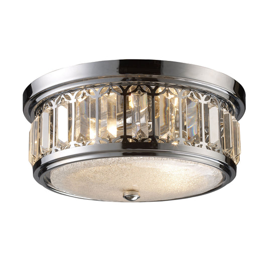 Signature 2 Light 13 inch Polished Chrome Flush Mount Ceiling Light