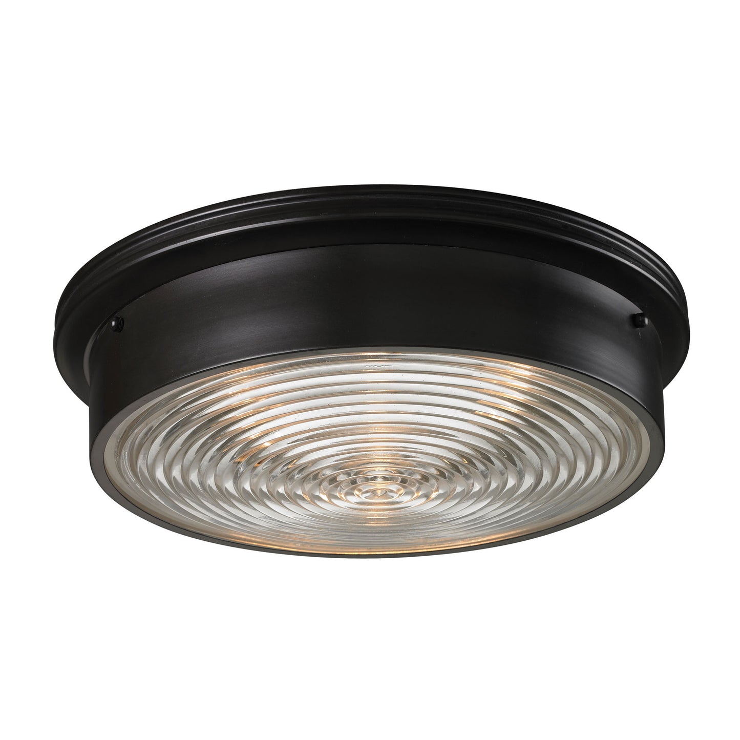 Chadwick 3-Light Flush Mount in Oiled Bronze with Diffuser