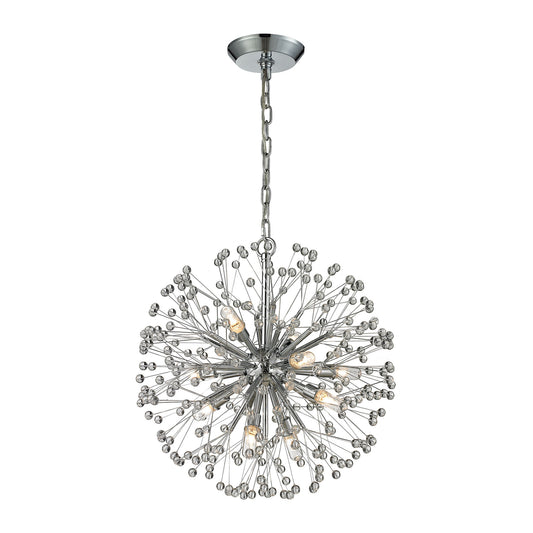 Starburst 9-Light Chandelier in Polished Chrome