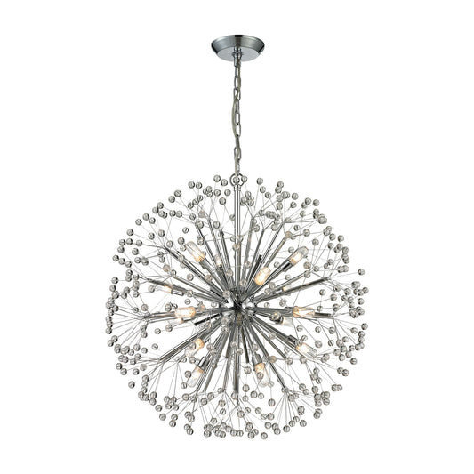 Starburst 16-Light Chandelier in Polished Chrome