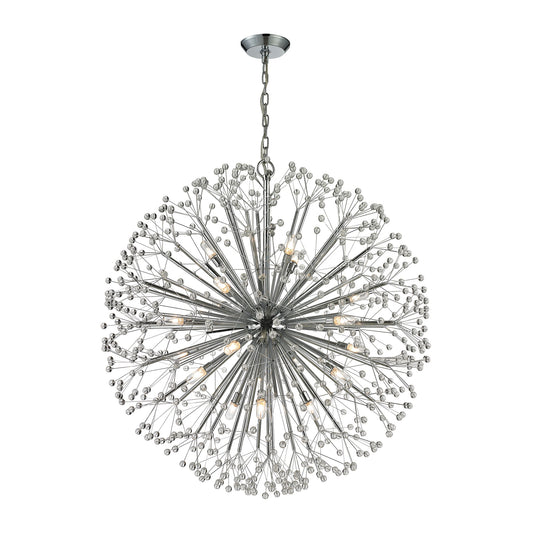 Starburst 19-Light Chandelier in Polished Chrome