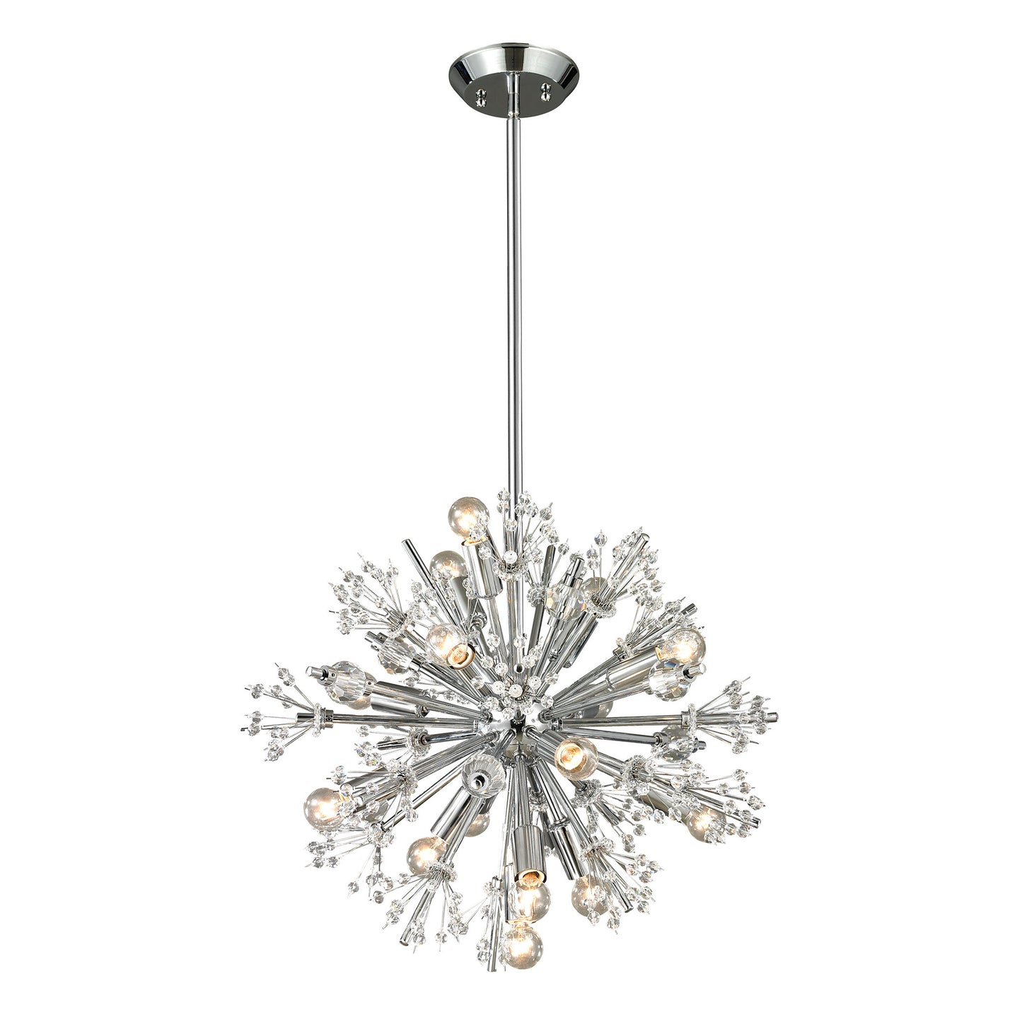 Starburst 15-Light Chandelier in Polished Chrome